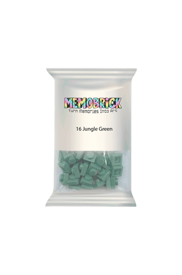 Bag of bricks- Jungle Green 16 - Memobrick