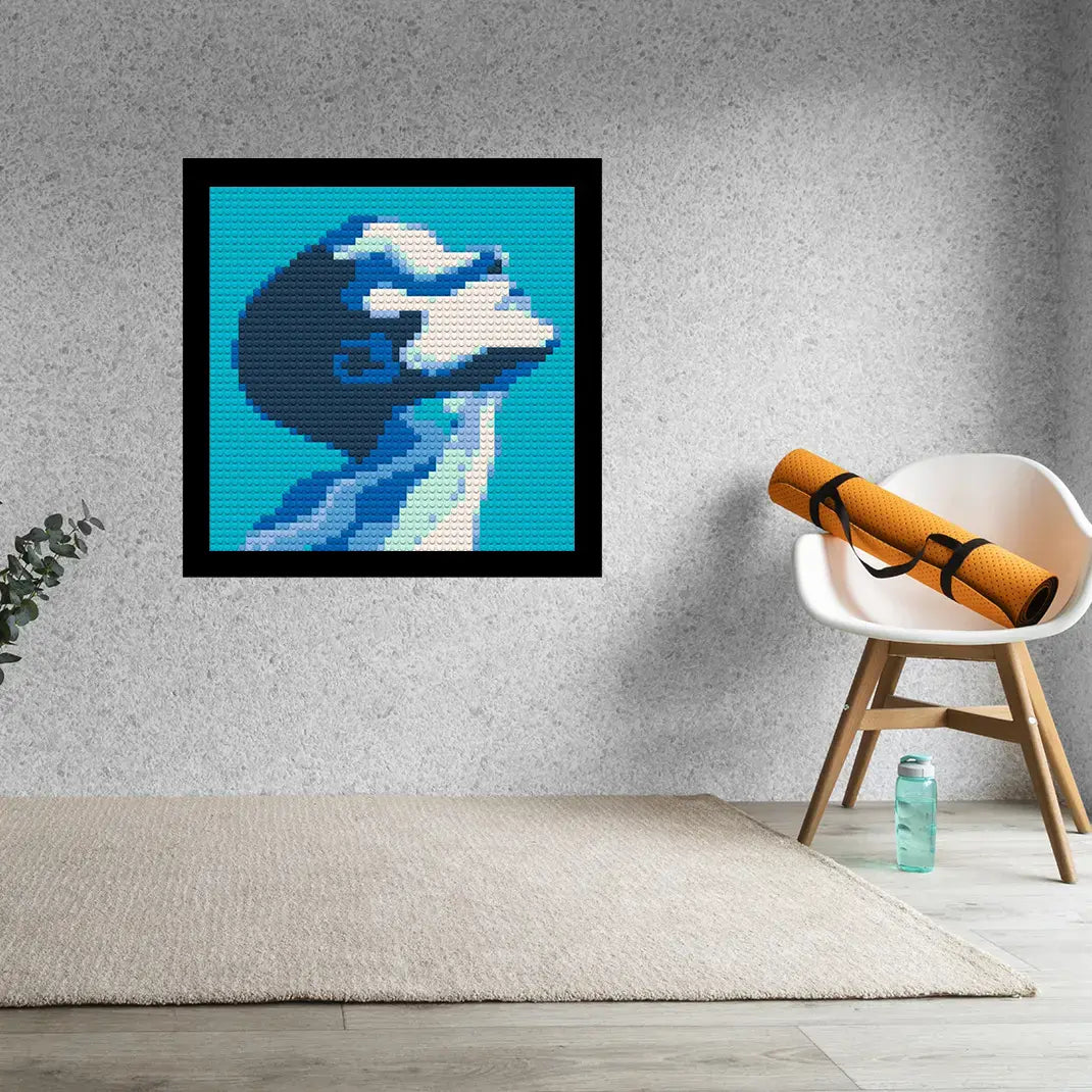 Abstract Man Home decoration Bricked Mosaic Portrait 16x16"