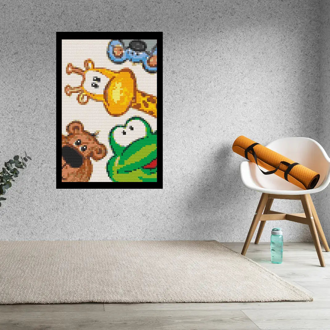 Beasties Furever Bricked Mosaic Home Decor 20x30"