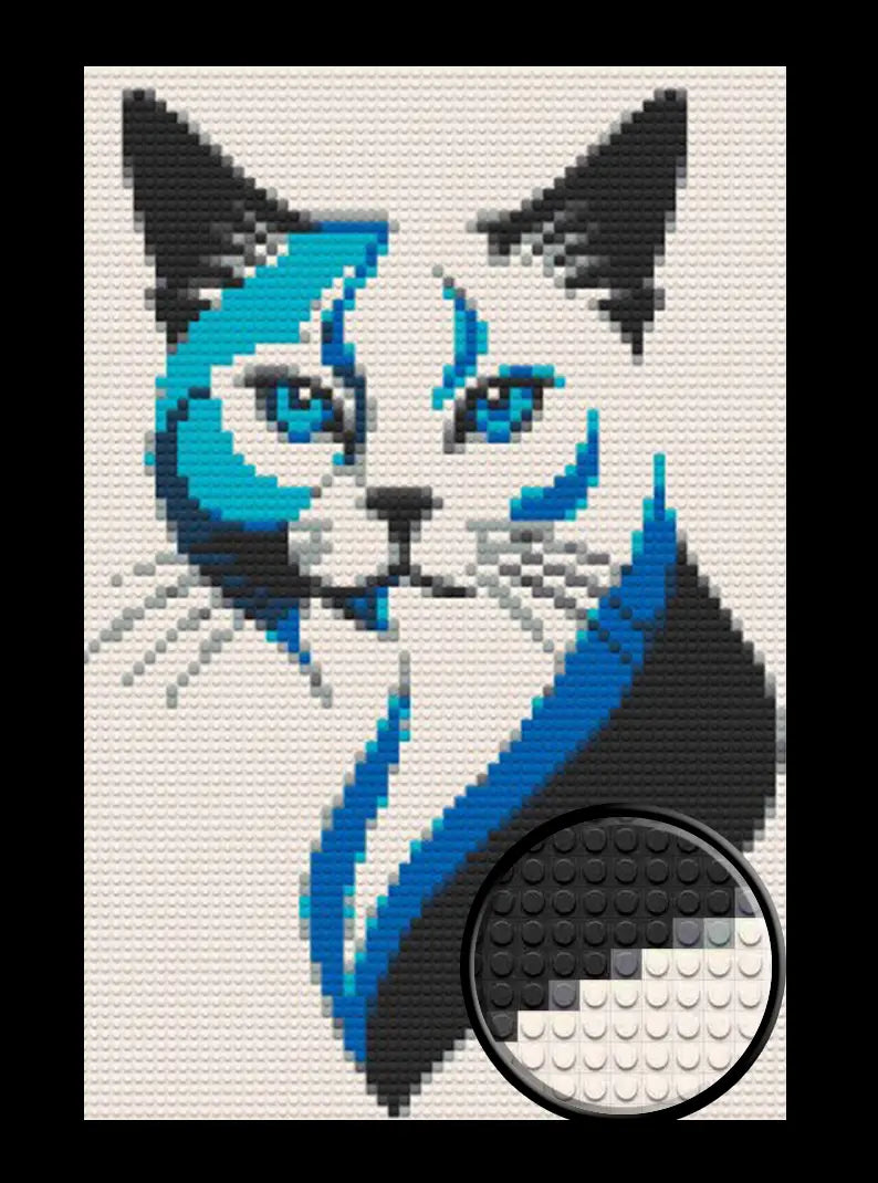 Cat Abstract Bricked Mosaic Home Decor 20x30"