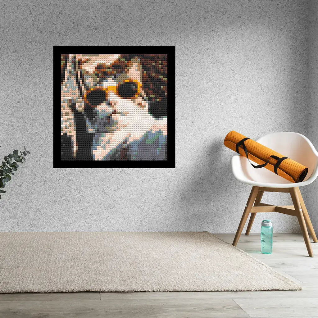 Cat Selfie Home decoration Bricked Mosaic Portrait 16x16"
