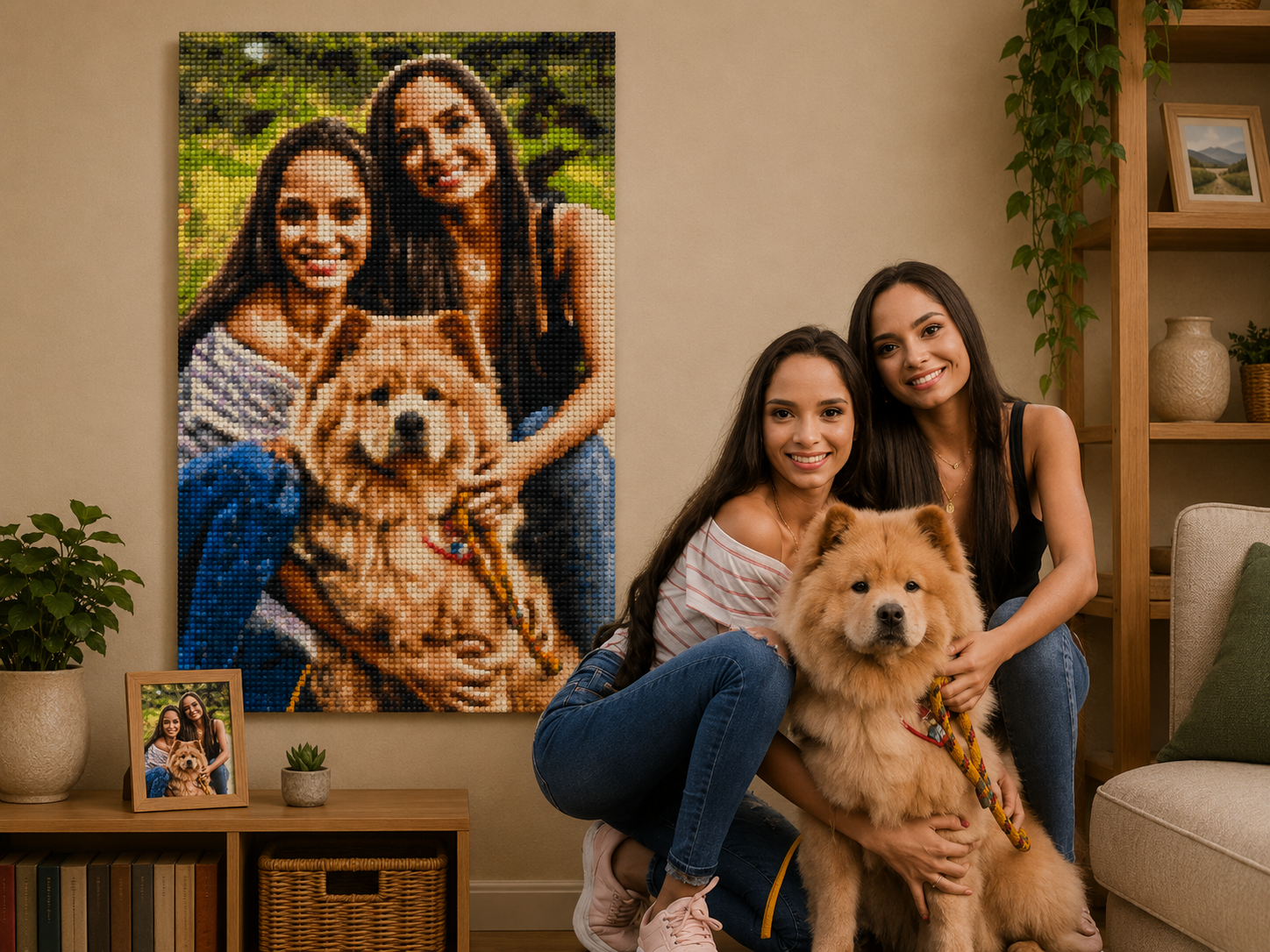 Custom Bricked Mosaic Portrait 30x50" - Memobrick