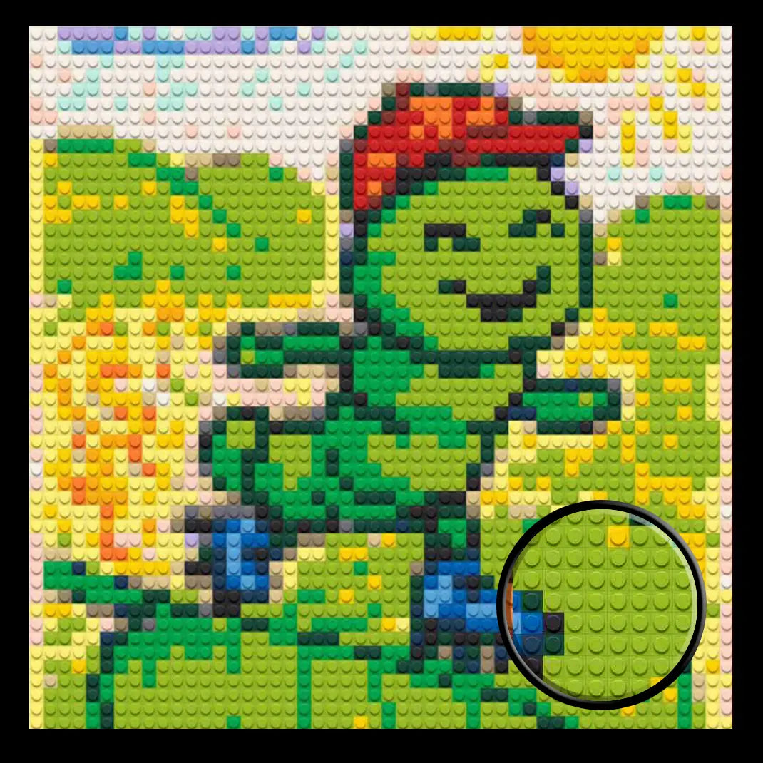 Cute Caterpillar Home decoration Bricked Mosaic Portrait 16x16"