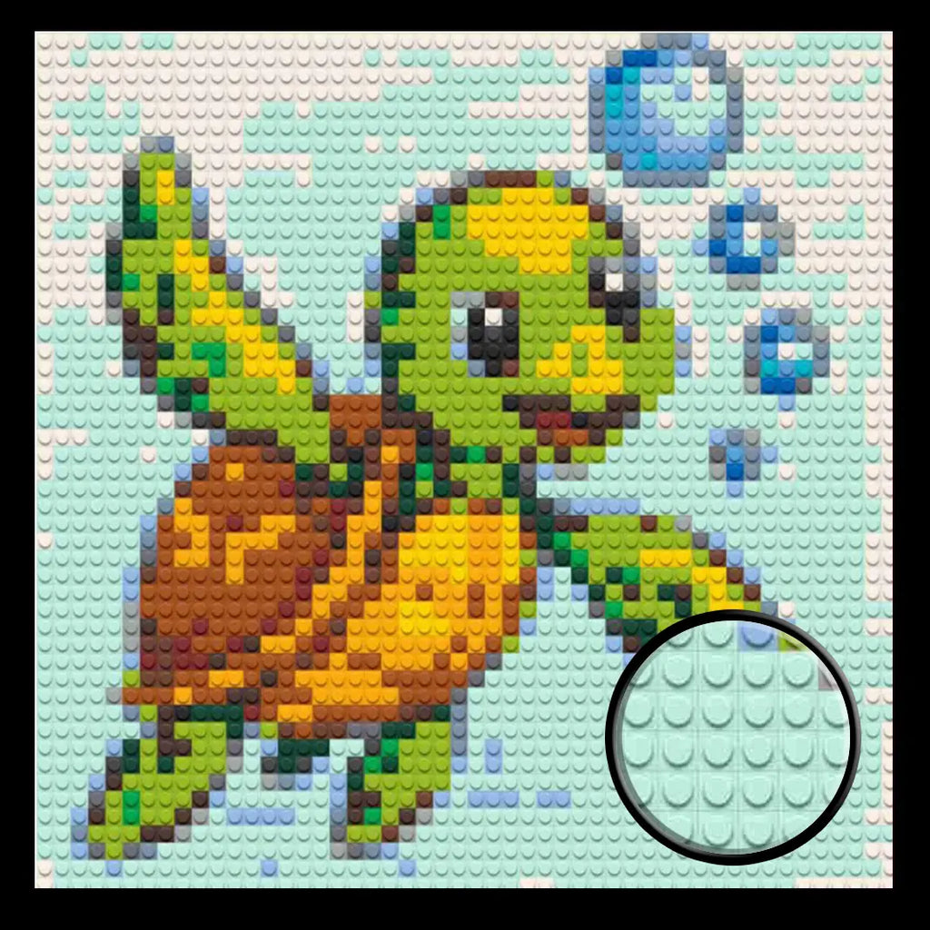 Cute Turtle Home decoration Bricked Mosaic Portrait 16x16"