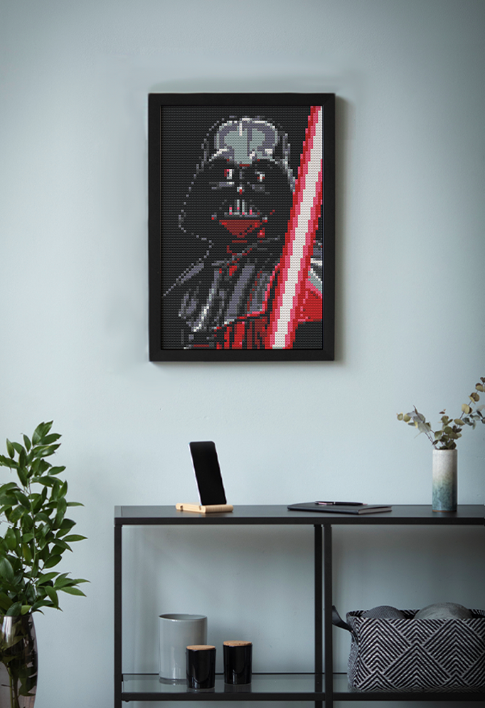 DARTH VADER BRICKED MOSAIC FRAME PORTRAIT 20X30