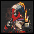 Deadpool with the Pearl Earring  Home Decor Bricked Mosaic Portrait 20x20
