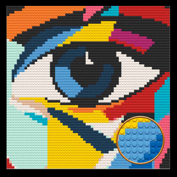 EYE ABSTRACT ART  Home Decor Bricked Mosaic 20x20