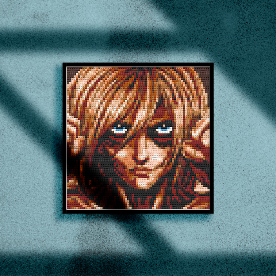 ATTACK ON TITAN FEMALE TITAN BRICKED MOSAIC PORTRAIT 20X20