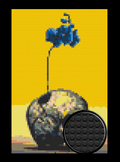 Flower on Skull Bricked Mosaic Home Decor 20x30"