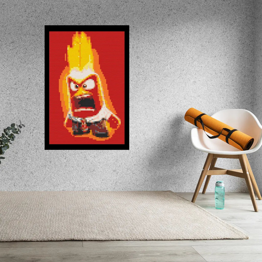 Inside Out Anger Bricked Mosaic Home Decor 20x30" Memobrick