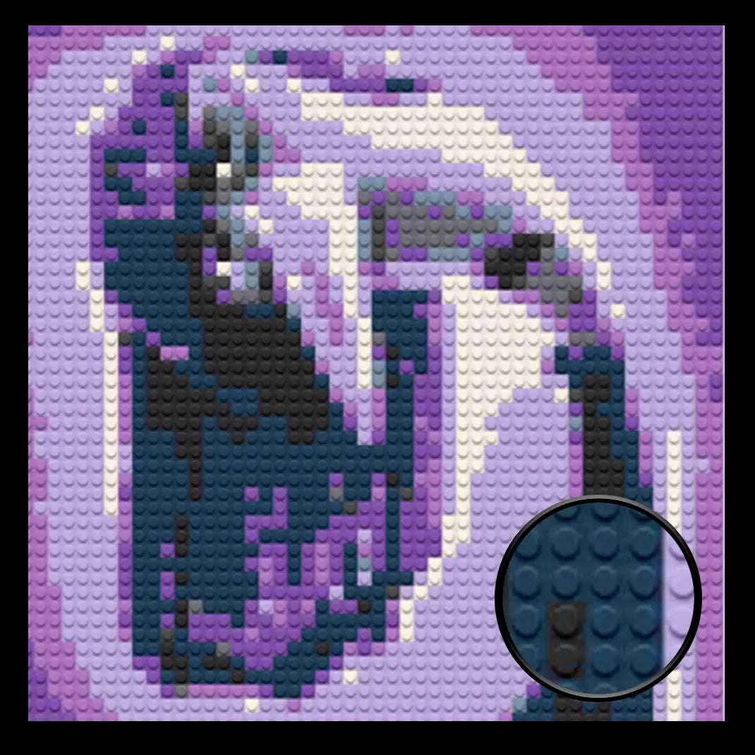 Inside Out Ennui Decor Art Piece Bricked Mosaic 16x16" Memobrick