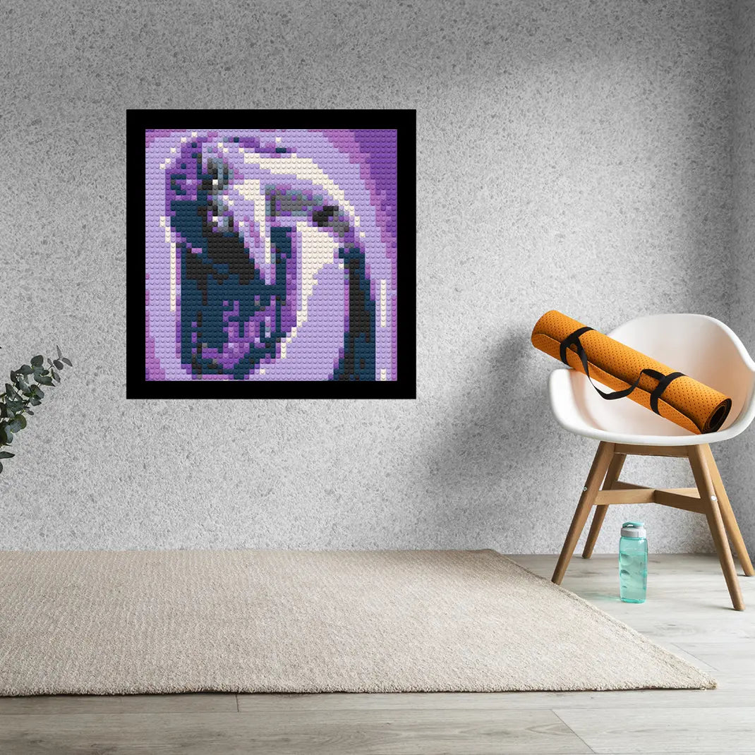 Inside Out Ennui Decor Art Piece Bricked Mosaic 16x16" Memobrick