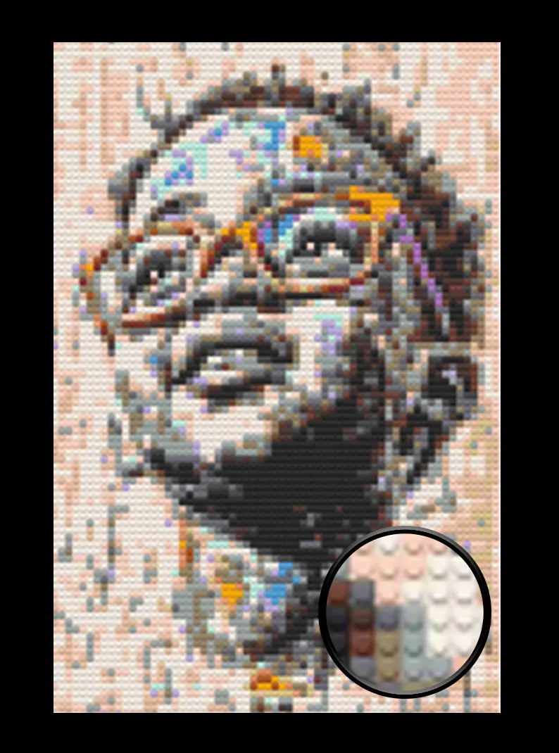 Kid Abstract Bricked Mosaic Home Decor 20x30" Memobrick