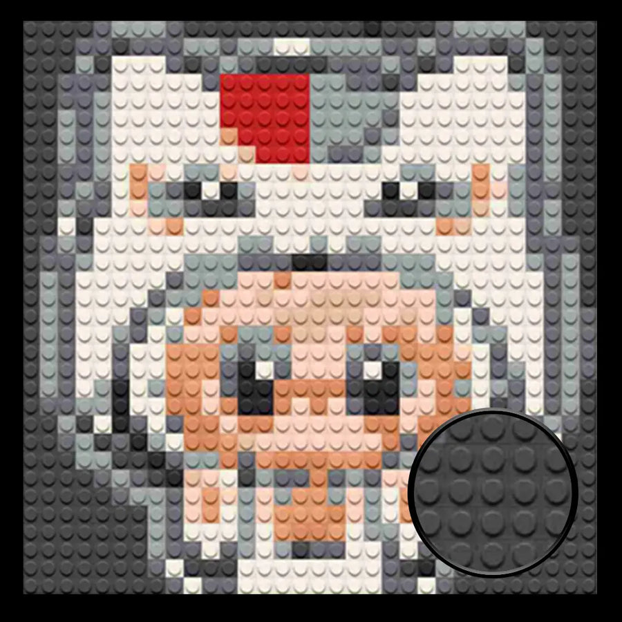 Lucky Cat Labubu Home decoration Bricked Mosaic Portrait 10x10