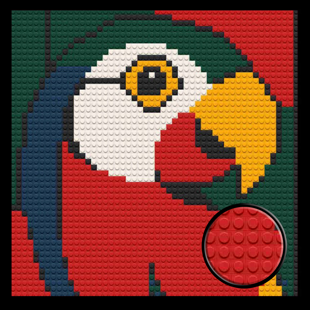 Parrot-Abstract-Selfie-Home-Decoration-Bricked-Mosaic-Portrait-16x16
