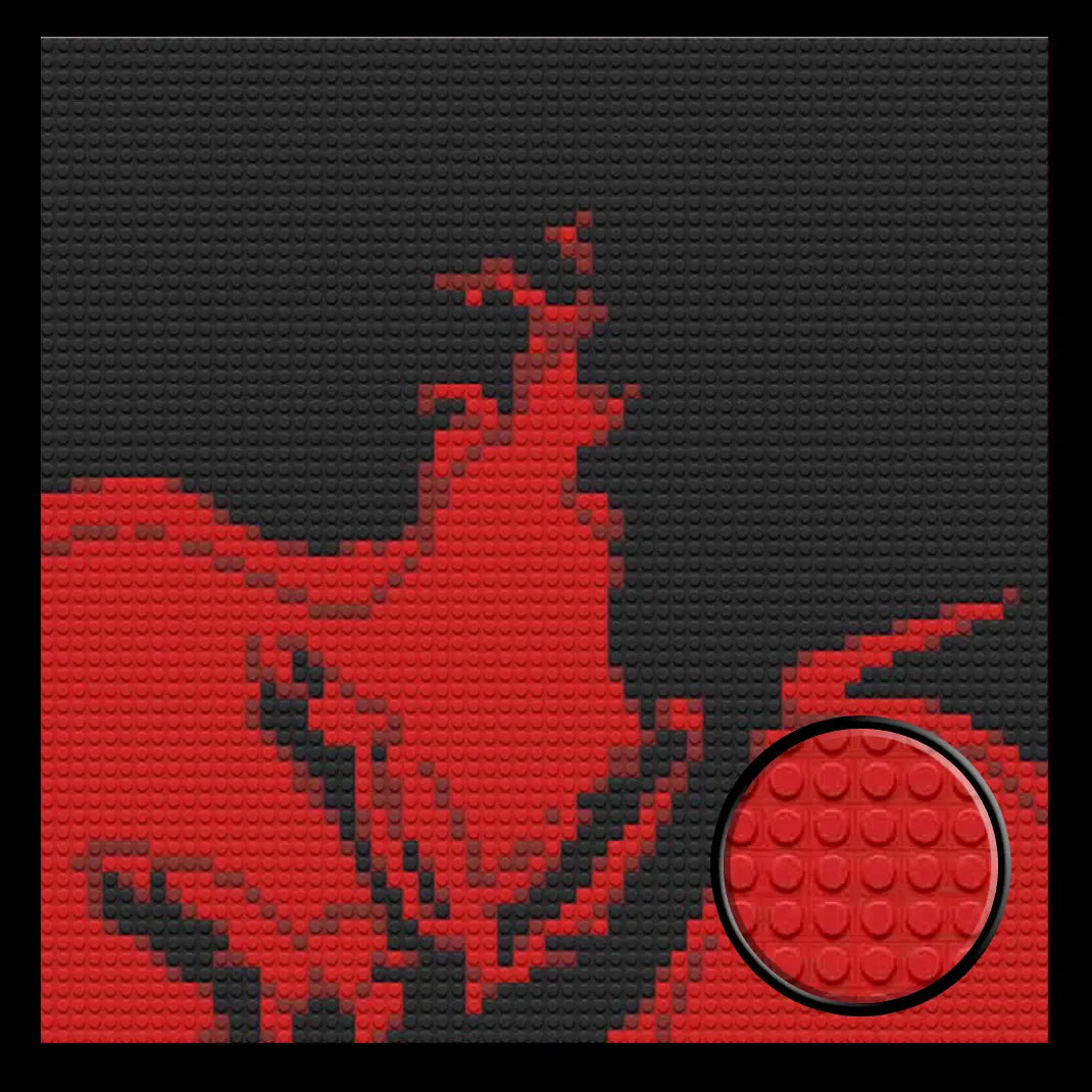 Red Kiss  Home Decor Bricked Mosaic Portrait 20x20