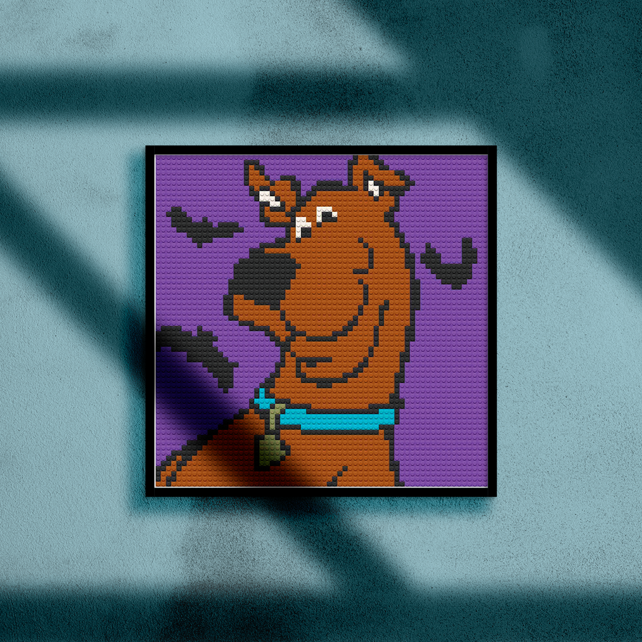 SCOOBY DOO BRICKED MOSAIC PORTRAIT 20X20