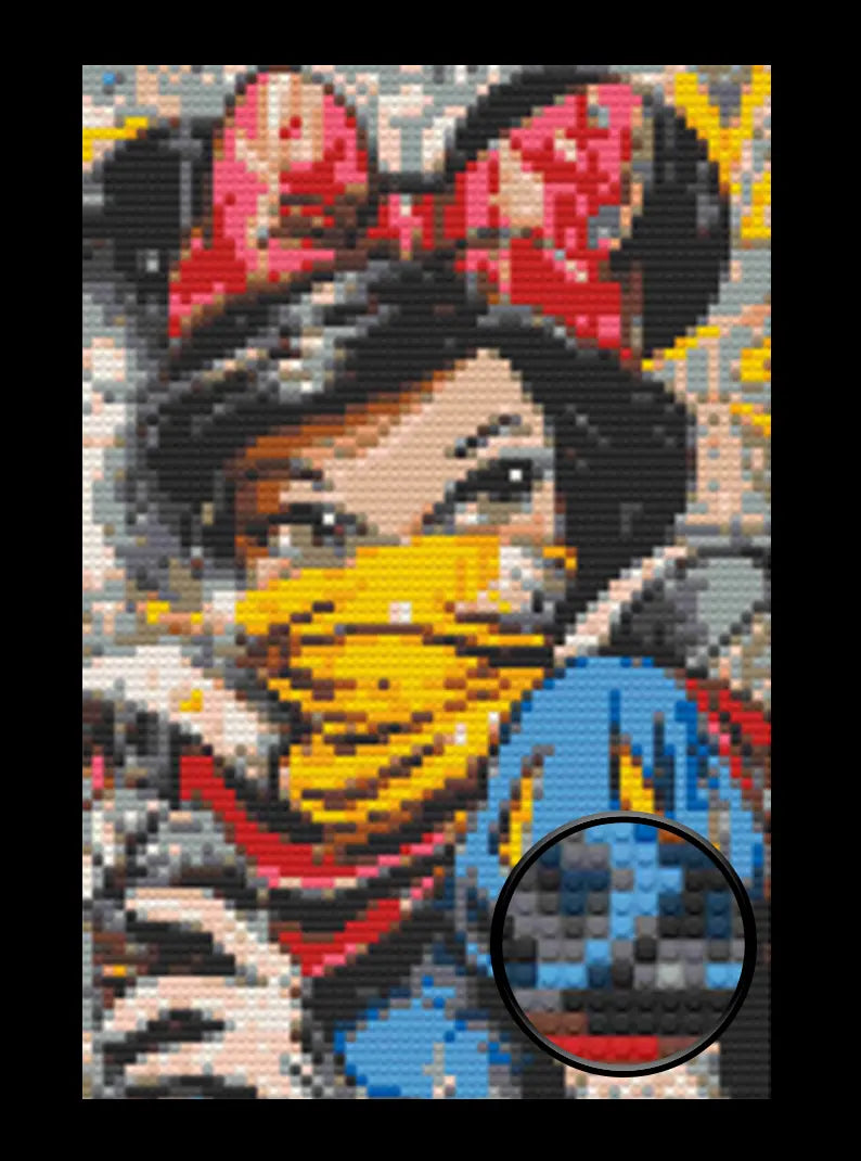Snow White Bricked Mosaic Home Decor 20x30" Memobrick