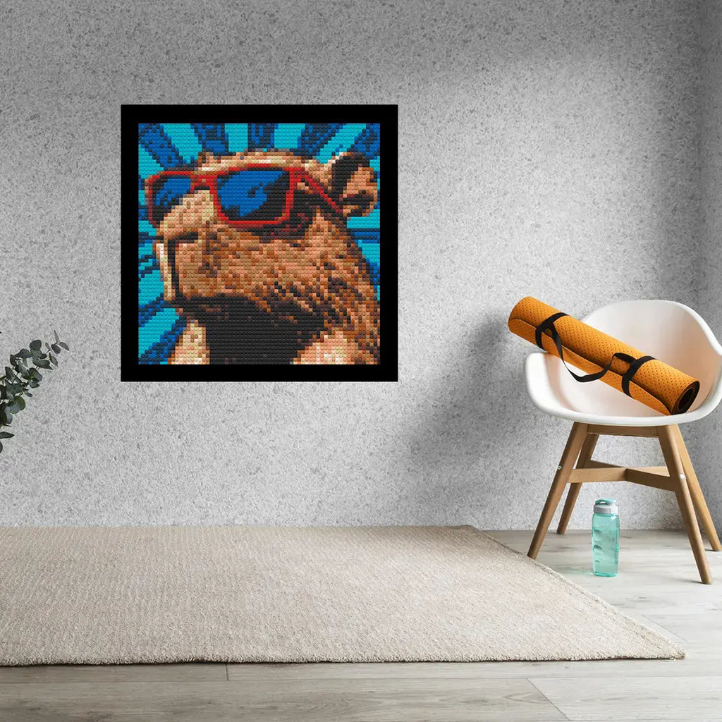 Swag Capybara  Home Decor Bricked Mosaic Portrait 20x20