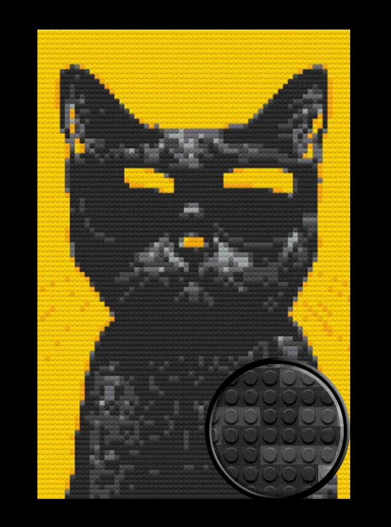 Swag Cat Bricked Mosaic Home Decor 20x30"