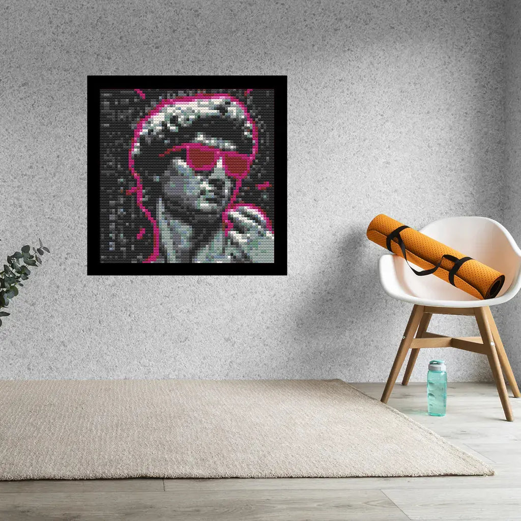 Swag Greek Statue  Home Decor Bricked Mosaic Portrait 20x20