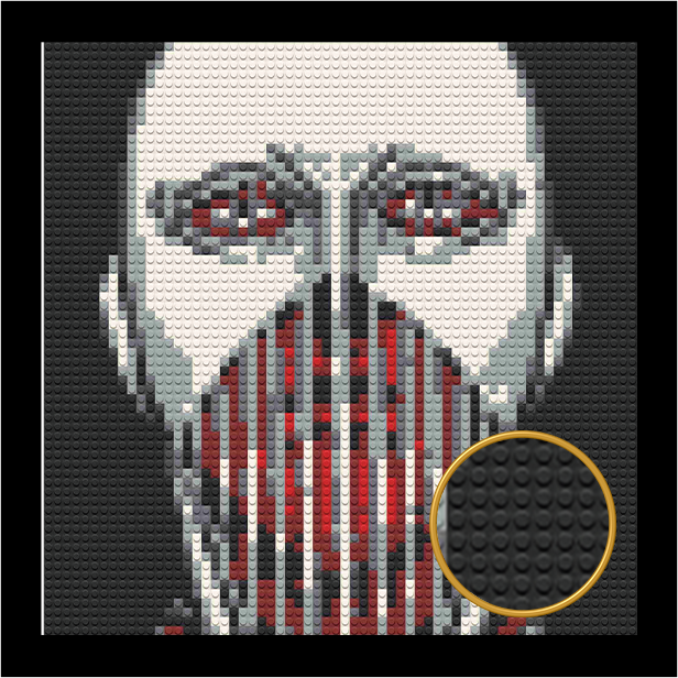 ATTACK ON TITAN WAR HAMMER TITAN BRICKED MOSAIC PORTRAIT 20X20