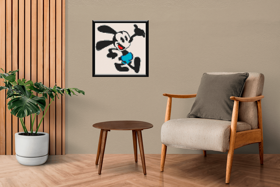 Bricked Mosaic 20x20 Oswald The Lucky Rabbit