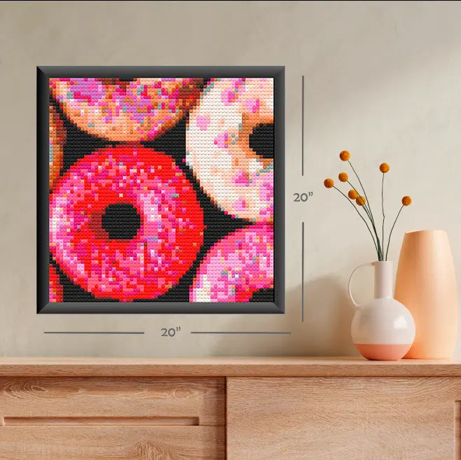 Bricked Mosaic 20x20" DONUTS! - Memobrick