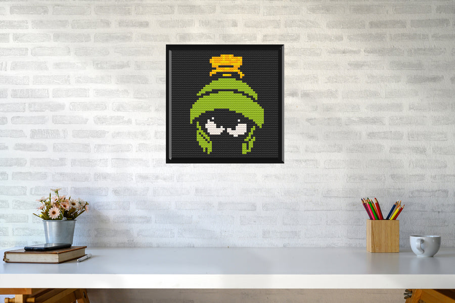 Marvin The Martian  Home Decor Bricked Mosaic Portrait 16x16